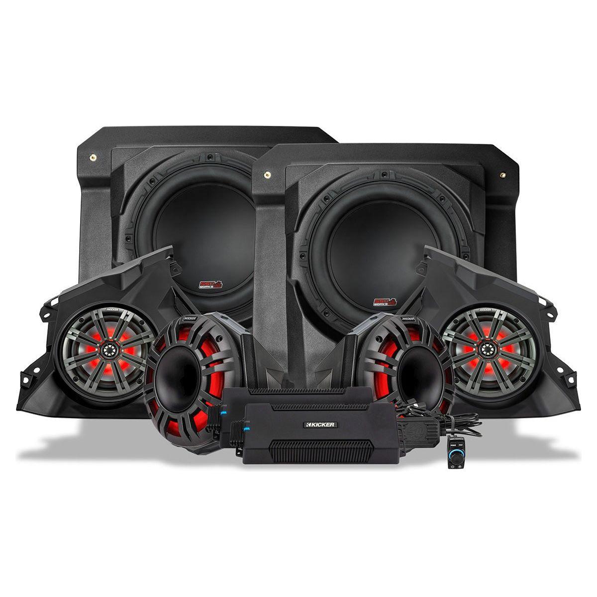 Can Am Maverick R Phase 6 K-Spec 1650 Watt 6 Speaker System with 8" Horns