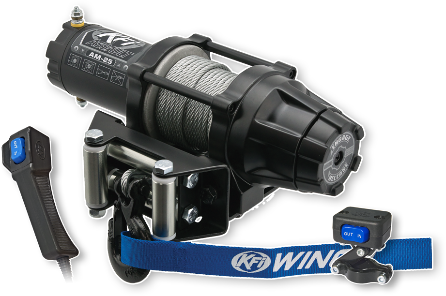 KFI 2500LB STEEL CABLE ASSUALT SERIES WINCH