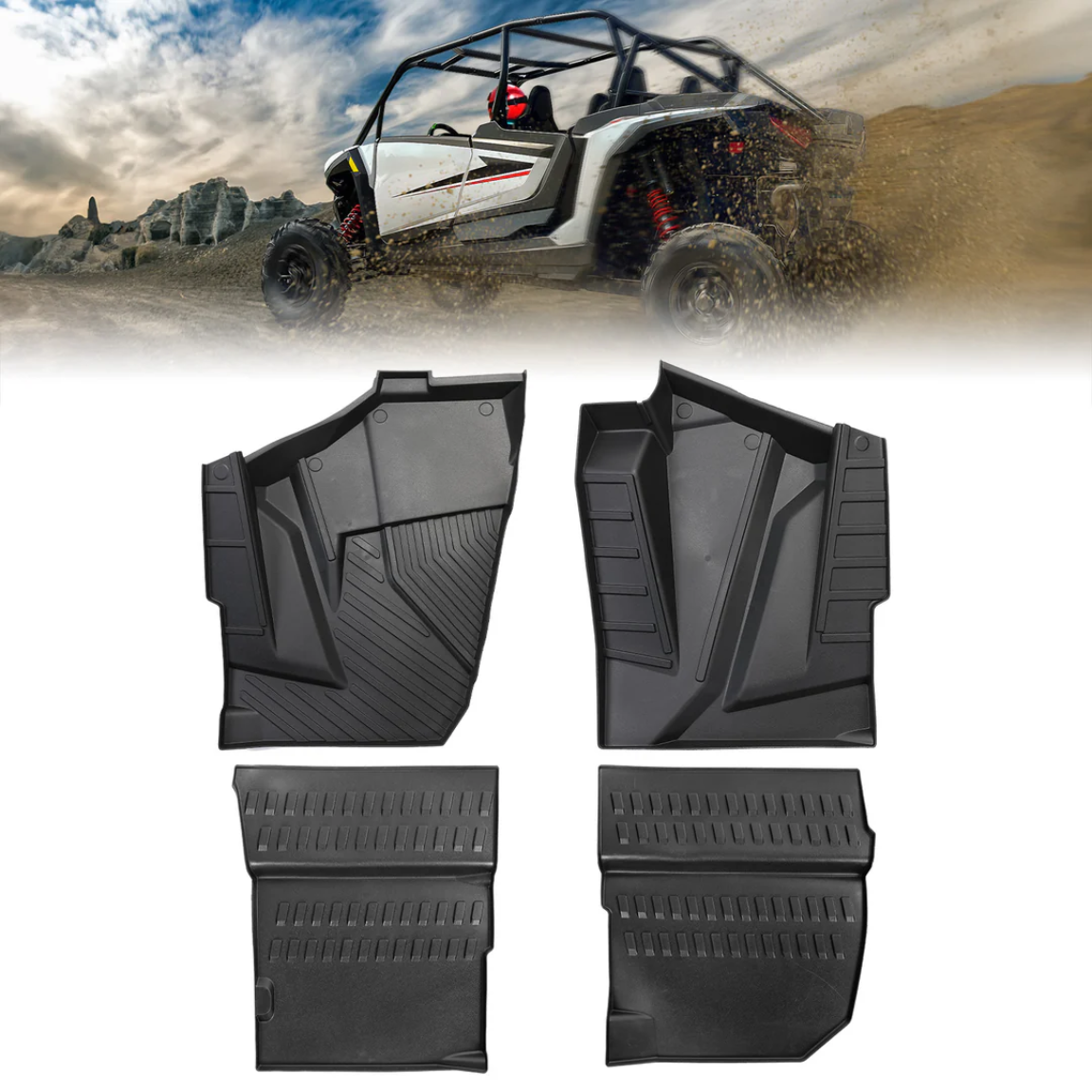 Kemimoto '24-'25 Polaris RZR XP 4 1000 TPE Floor Mats