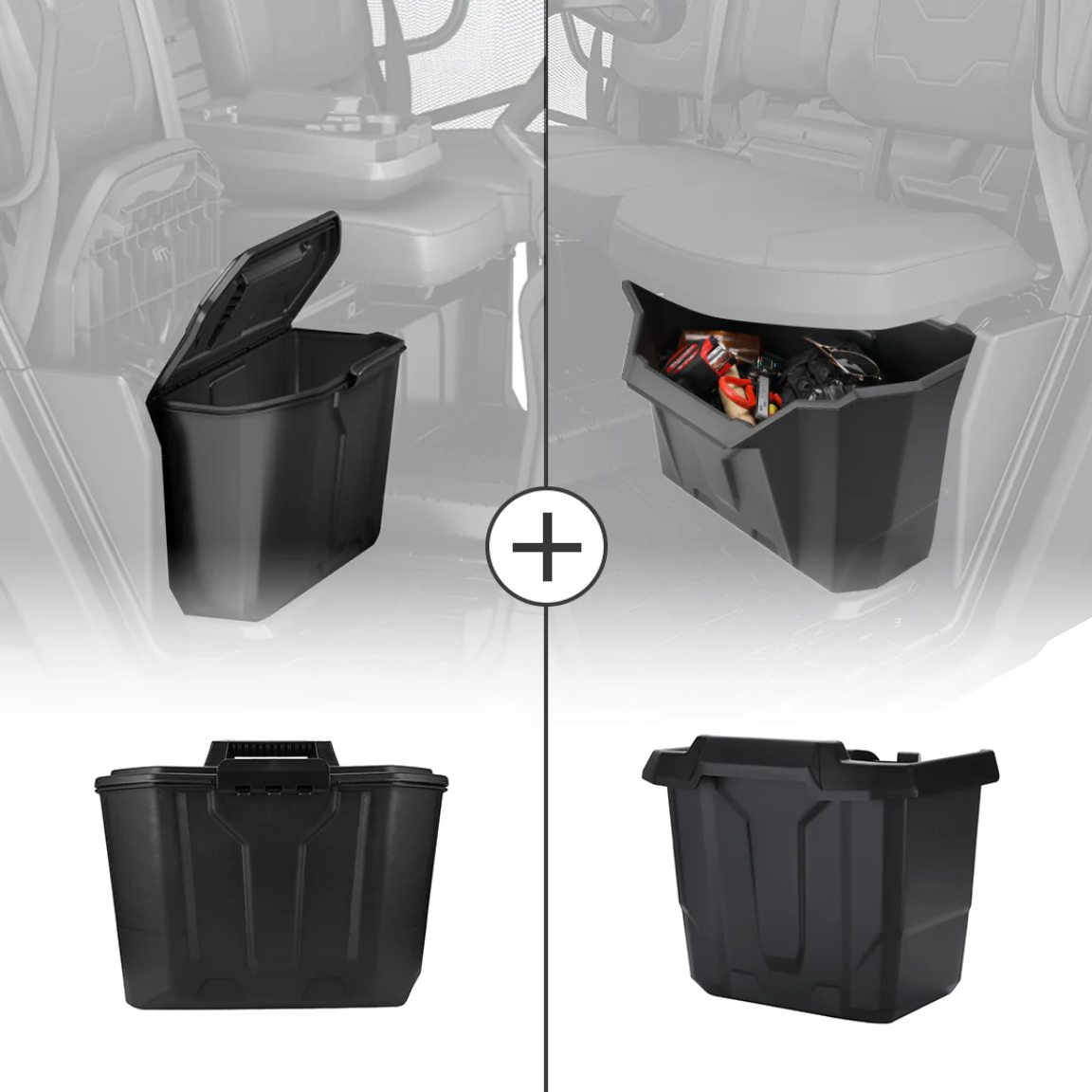 Kemimoto Can Am Defender Removable Storage Box & Center Underseat Storage Box