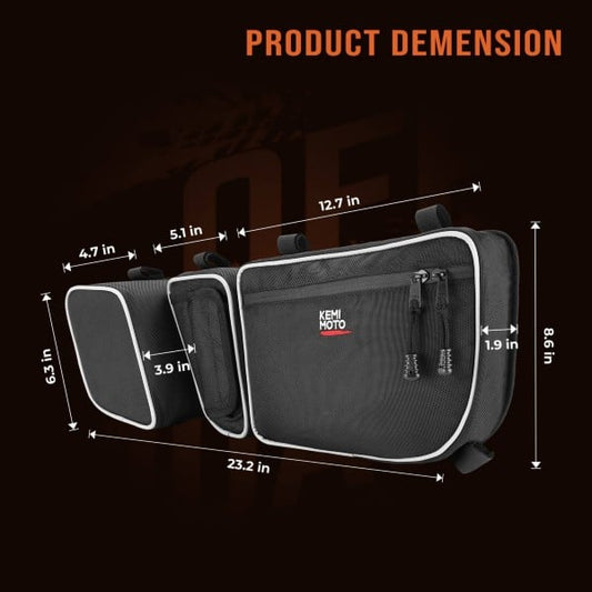 Kemimoto Can-Am Maverick X3 Front Door Bags & Center Storage Bag