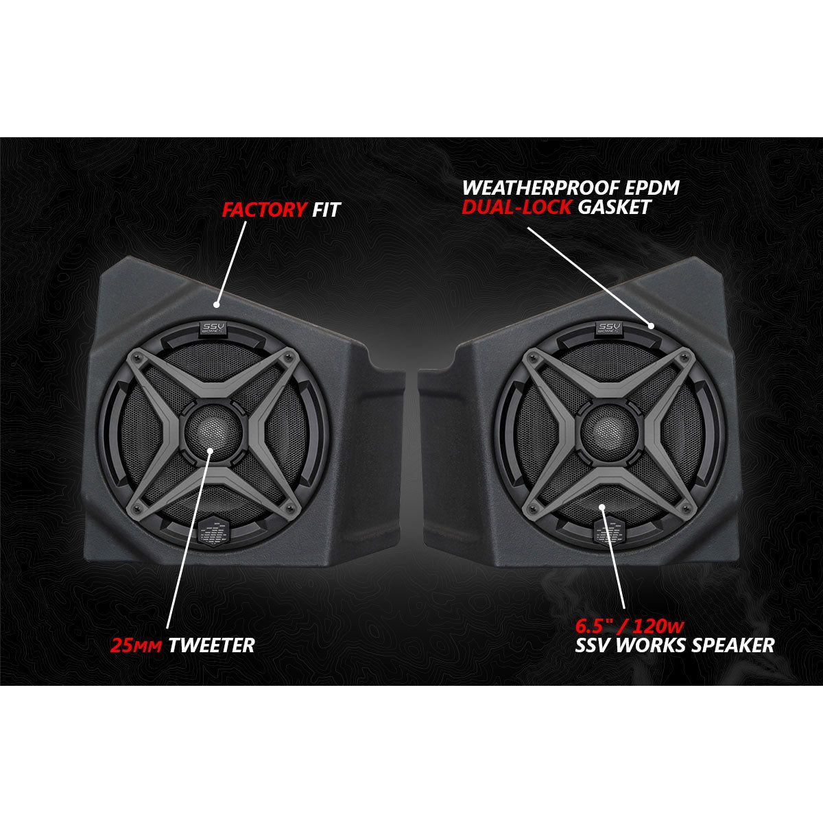 Kawasaki KRX A-Spec 3 Speaker Audio Kit
