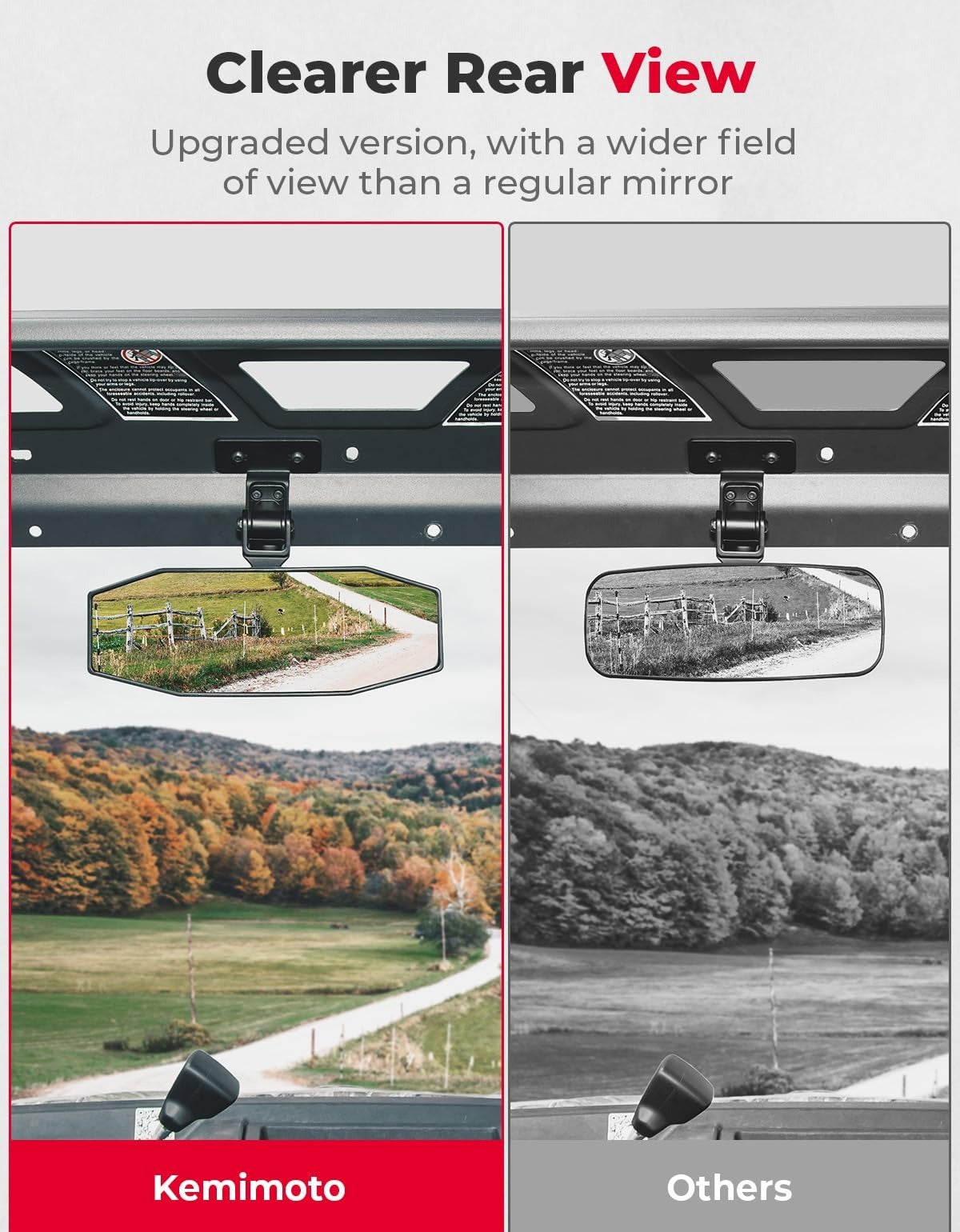 Kemimoto CF Moto UForce 1000 Airflow Sliding Vented Rear Windshield & Rear Mirrors
