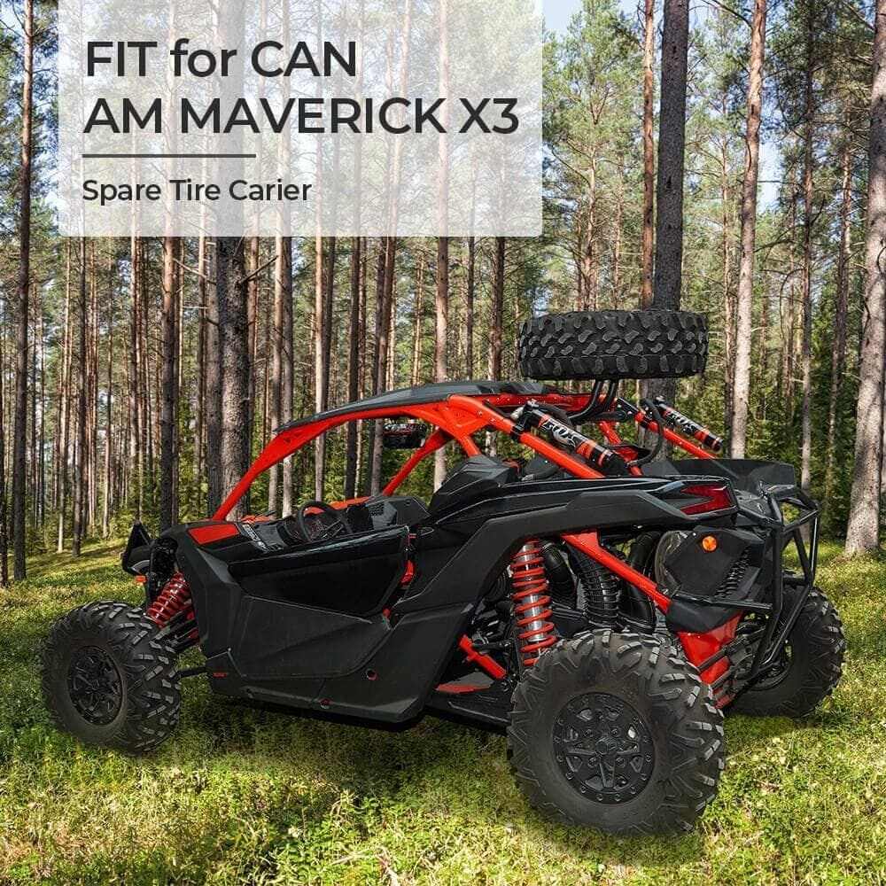 Kemimoto Can-Am Maverick X3 Tablet Holder & Spare Tire Carrier