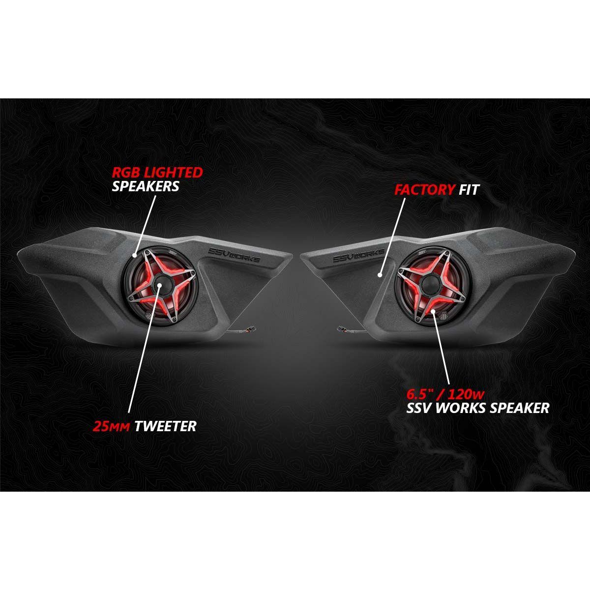 Polaris RZR Pro / Turbo R Ride Command V-Spec 5 Speaker Plug-&-Play System