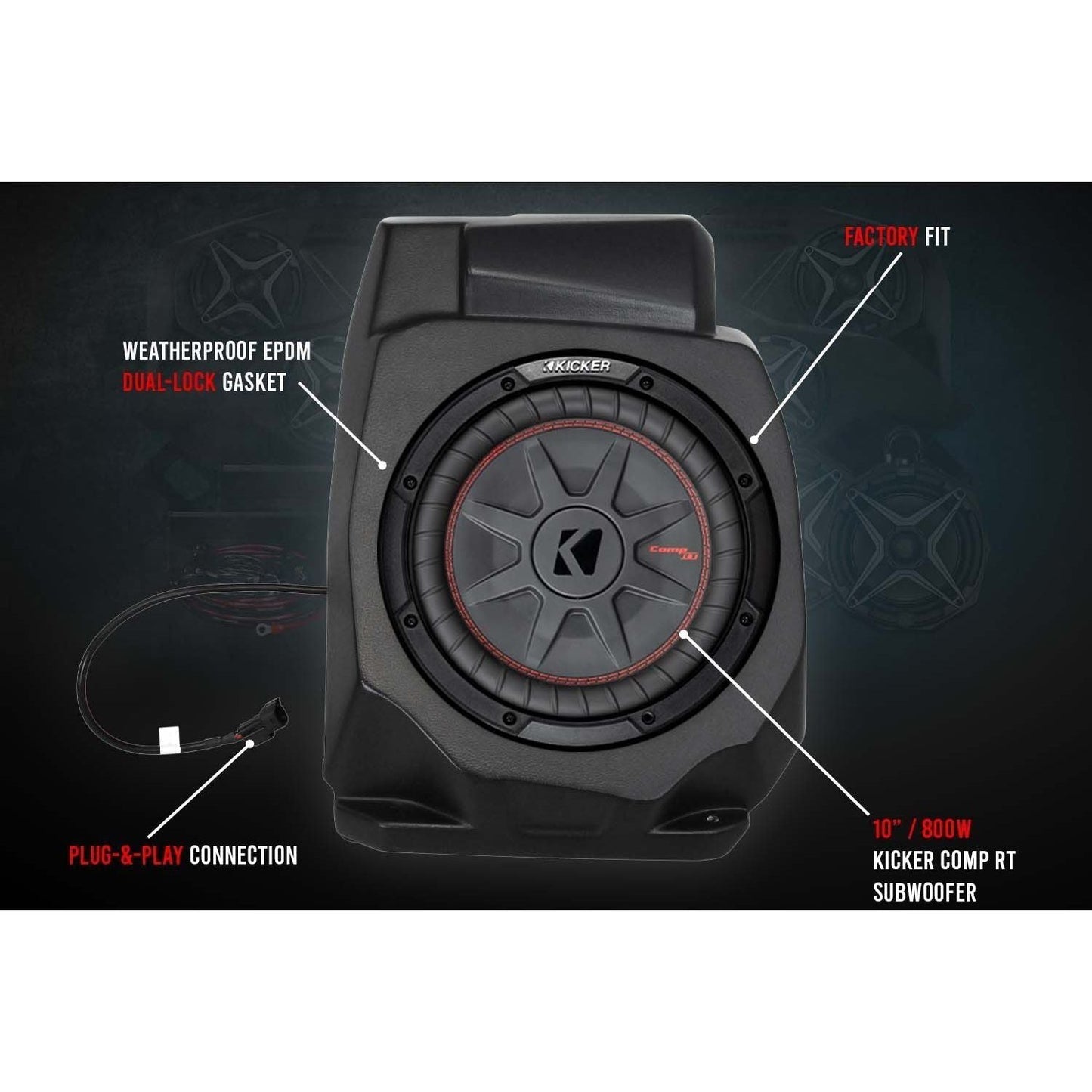 Polaris RZR Pro / Turbo R Phase X 5 Speaker Plug-&-Play System