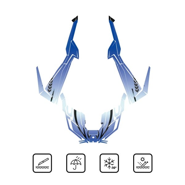 Kemimoto Polaris RZR PRO XP Sky Blue Wraps Graphics