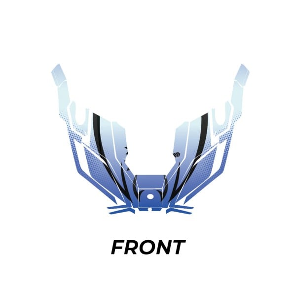 Kemimoto Polaris RZR PRO XP Sky Blue Wraps Graphics