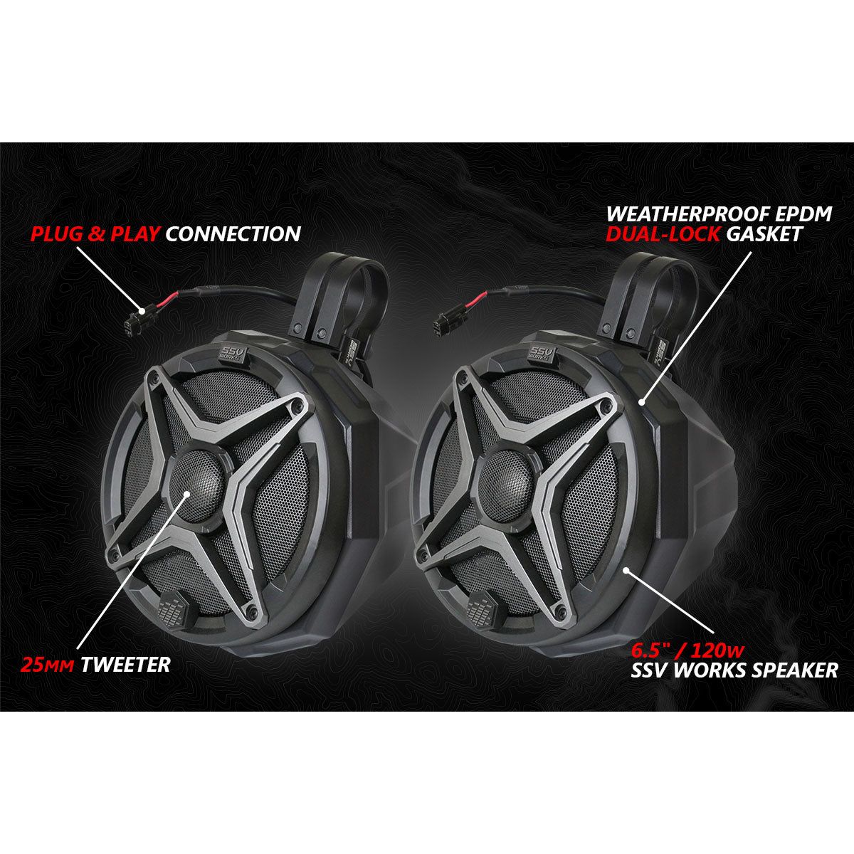 Kawasaki KRX A-Spec 5 Speaker Audio Kit