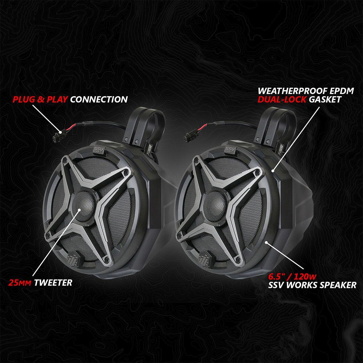 Polaris RZR Pro Series Phase-4 A-Spec 5-Speaker 800watt System for Ride Command