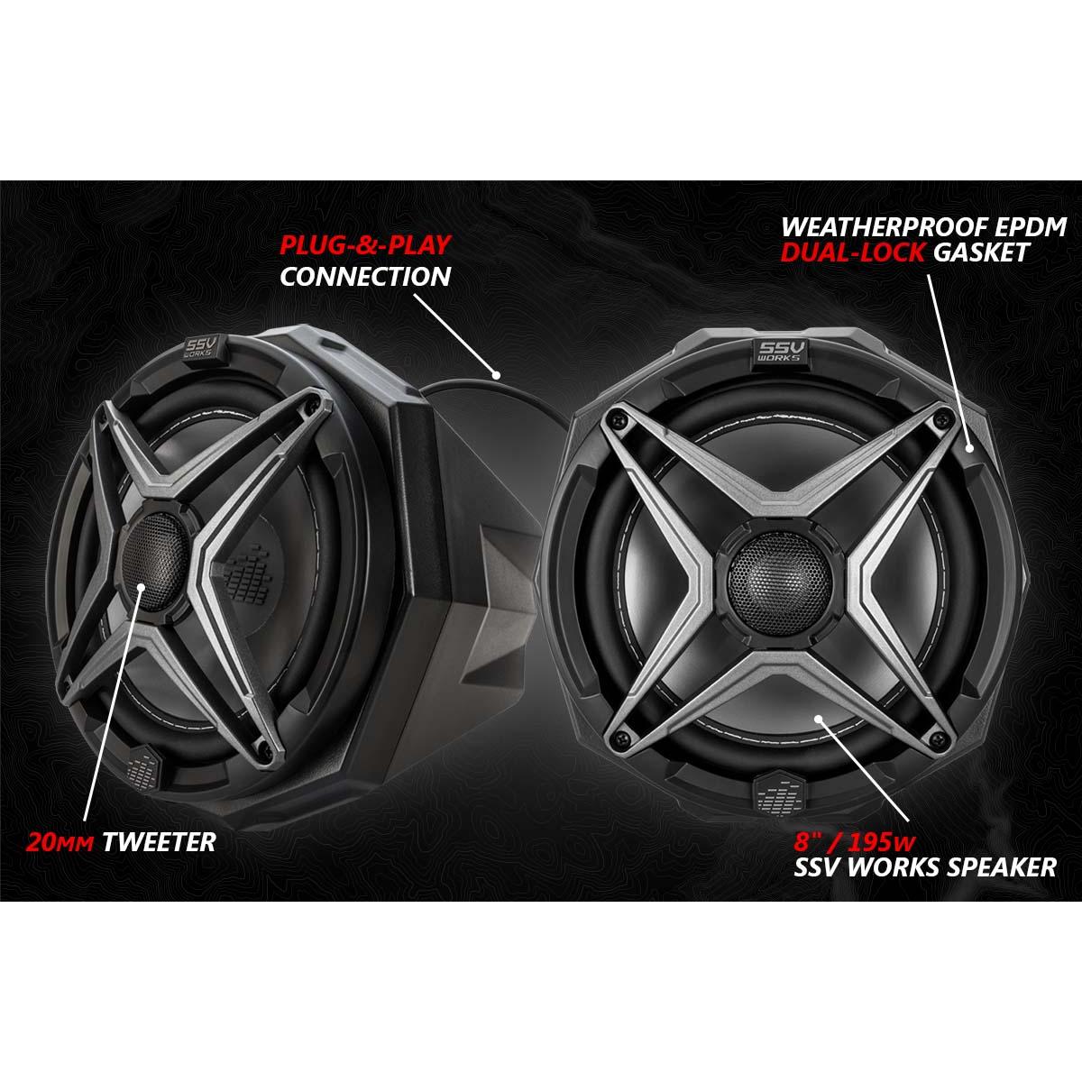 Kawasaki KRX Phase X 5 Speaker Audio Kit