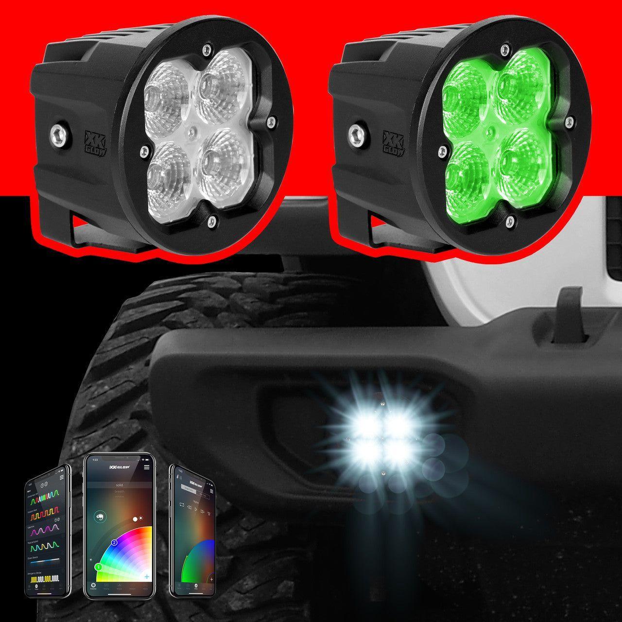 C3 Round RGB Pod Lights (Pair)