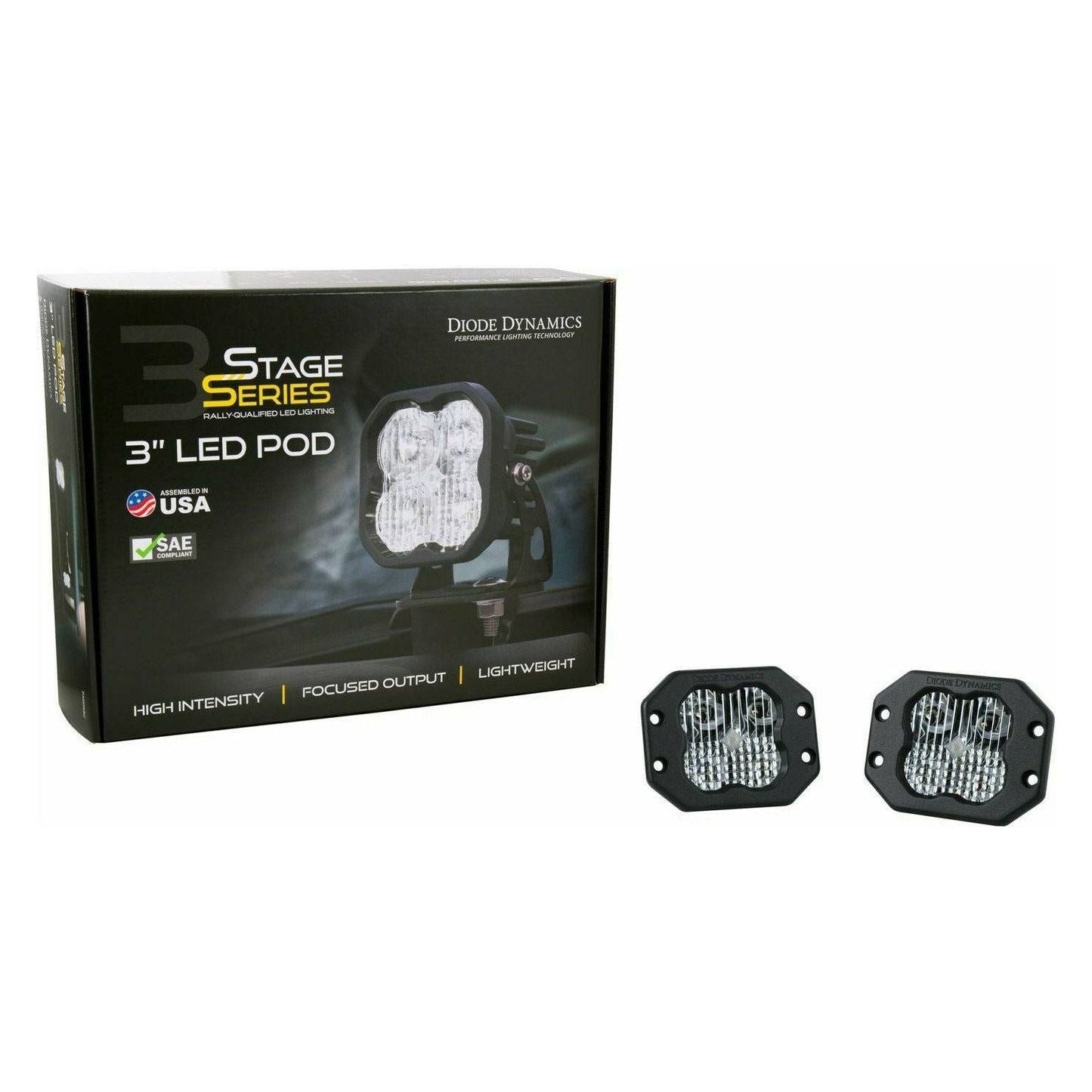 Stage Series 3" White Sport Flush Mount LED Pods (Pair)
