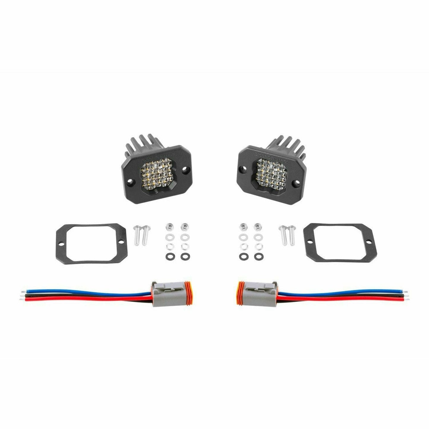 Stage Series C1 White Sport Flush Mount LED Pods (Pair)