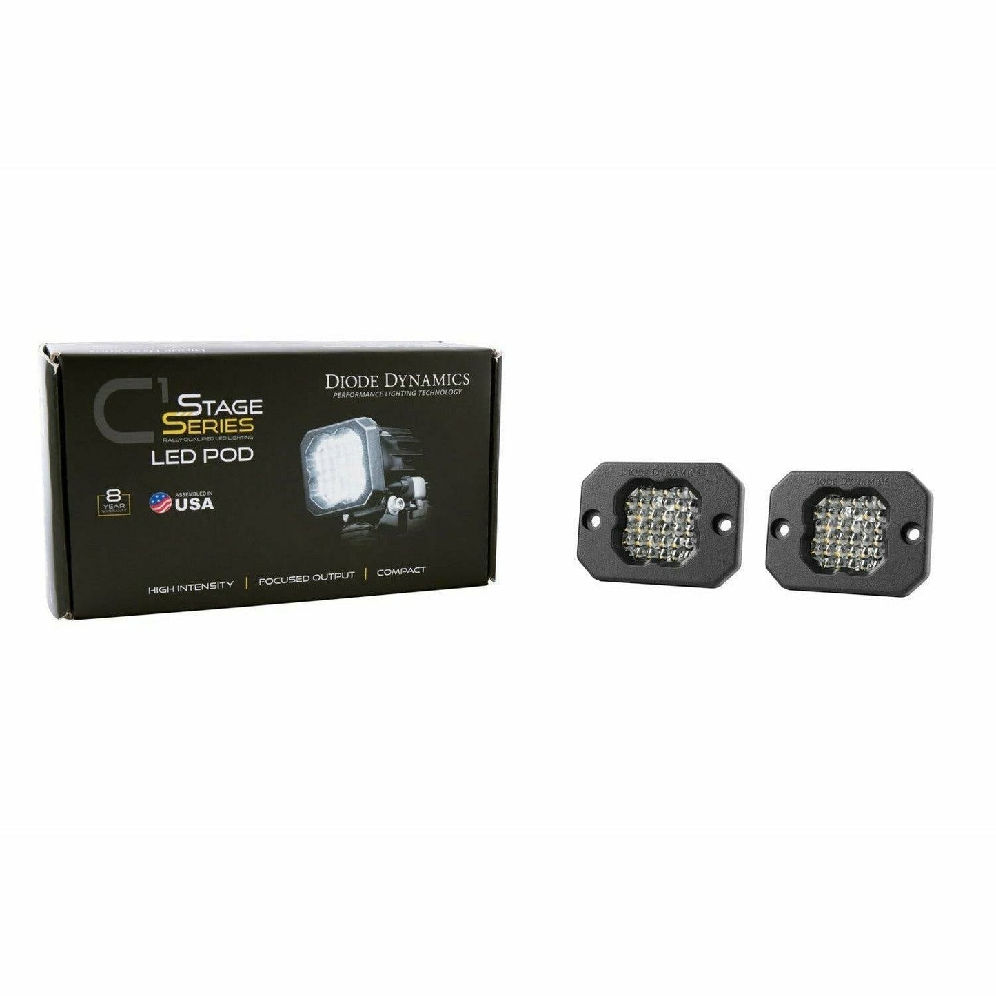Stage Series C1 White Sport Flush Mount LED Pods (Pair)