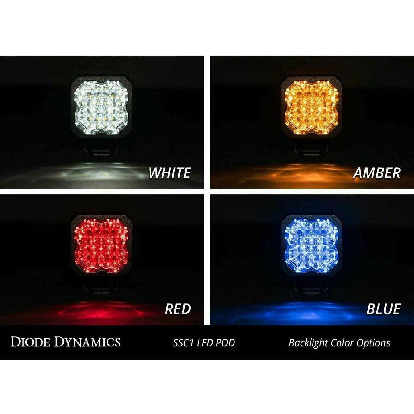 Stage Series C1 White Sport Flush Mount LED Pods (Pair)
