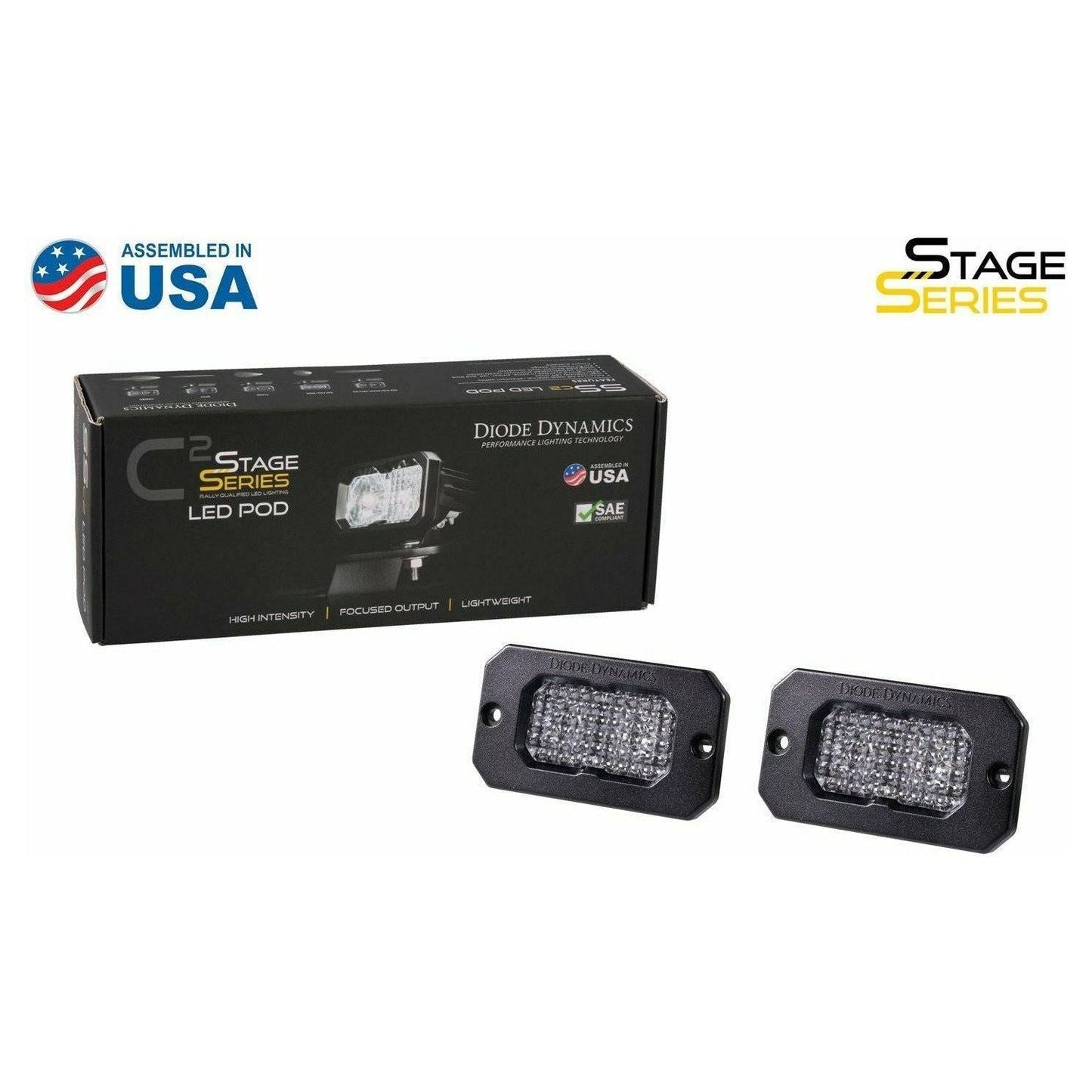 Stage Series 2" White Sport Flush Mount LED Pods (Pair)