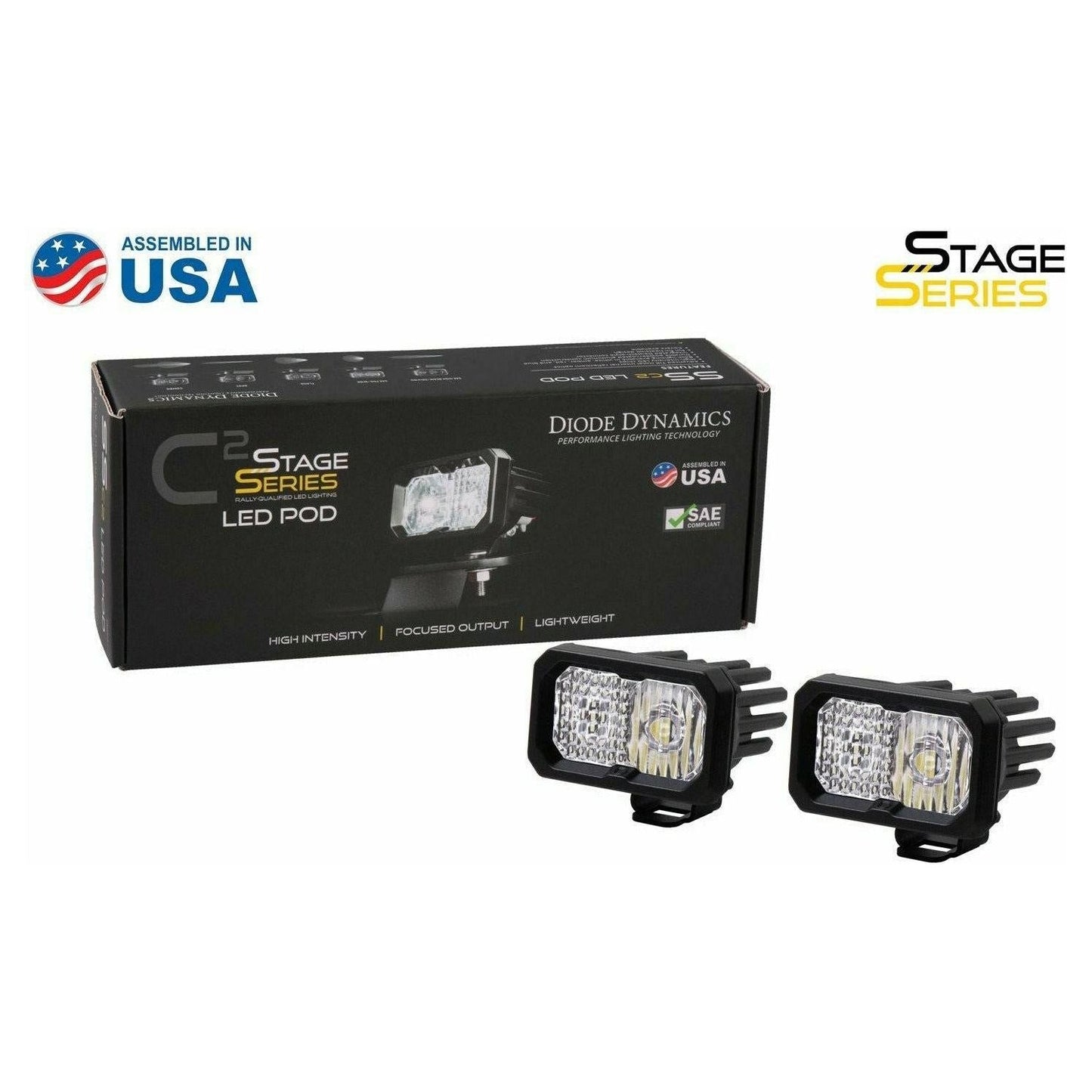Stage Series 2" White Sport Standard LED Pods (Pair)