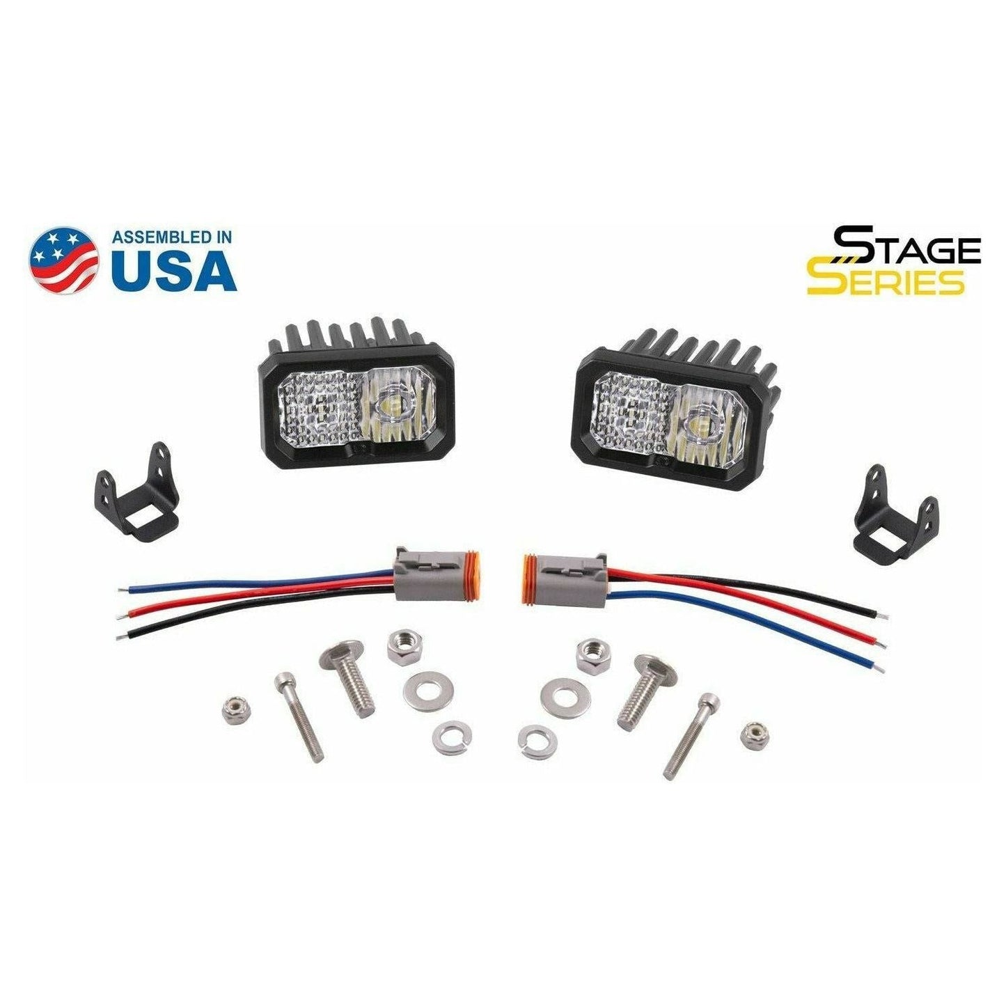Stage Series 2" White Sport Standard LED Pods (Pair)
