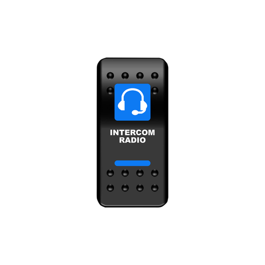 Intercom Radio Rocker Switch (Blue)