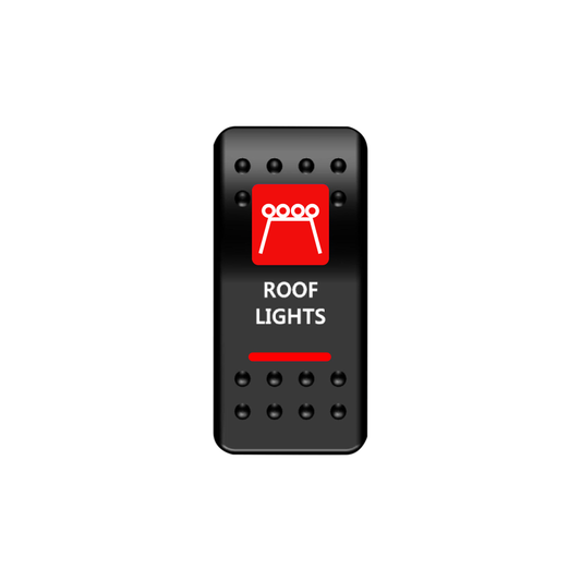 Roof Lights Rocker Switch (Red)