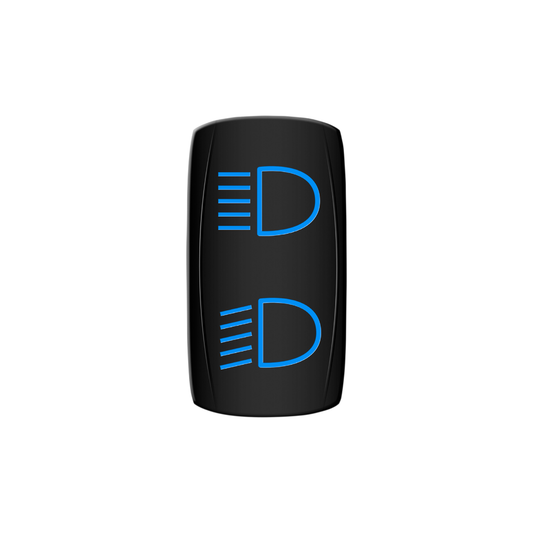 Hi/Lo Beam Rocker Switch (Blue)