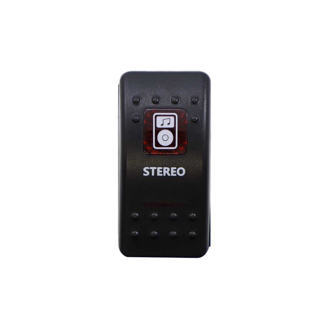 Stereo Rocker Switch (Red)