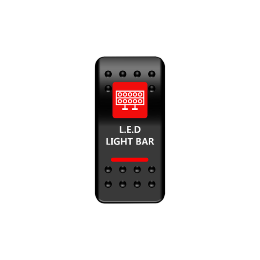 LED Light Bar Rocker Switch (Red)