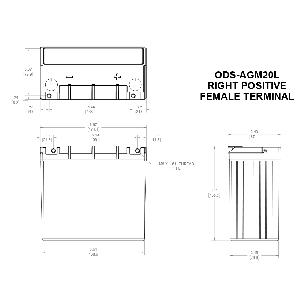 ODS-AGM20L Extreme Battery