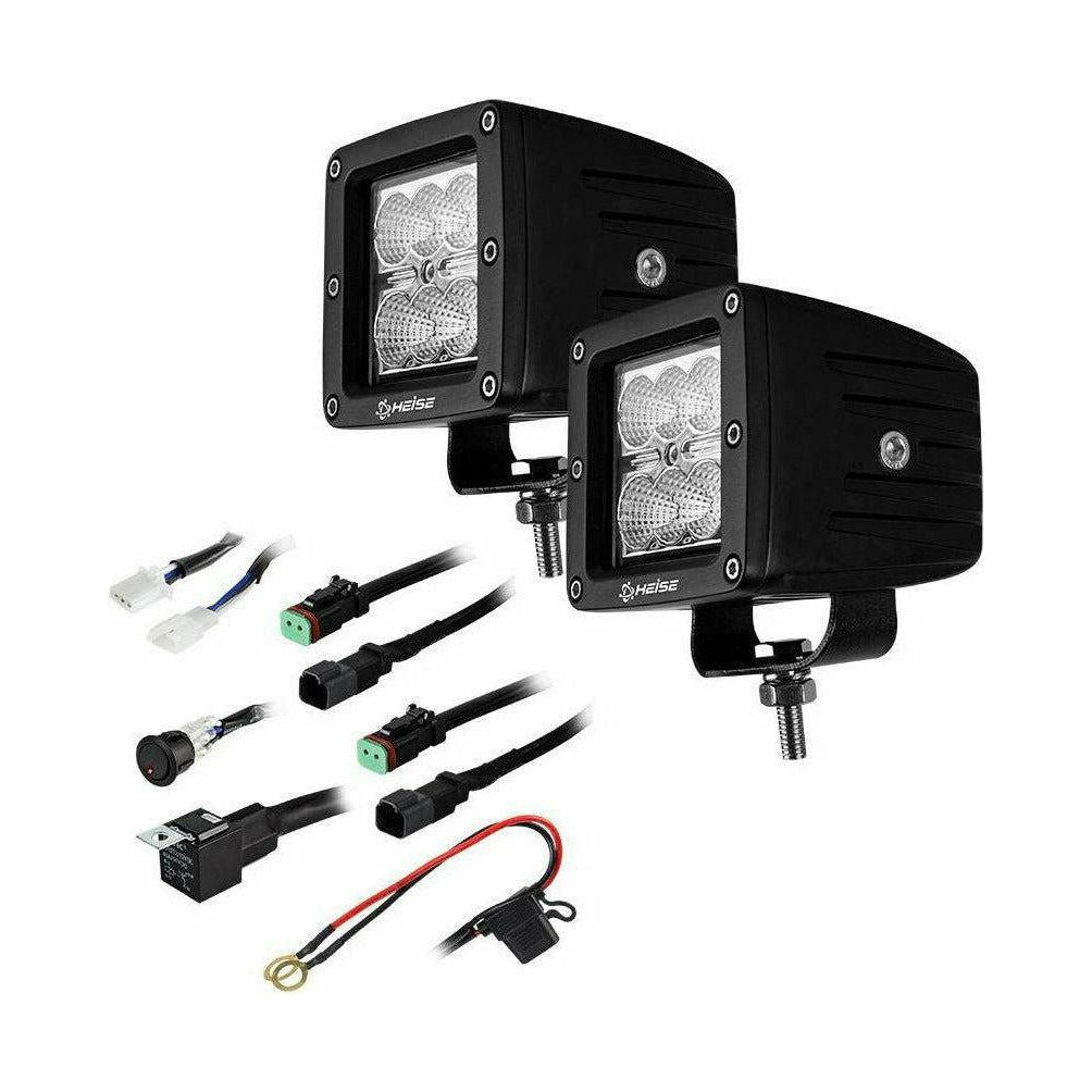 Cube Flood Light 3" with Harness (Pair)