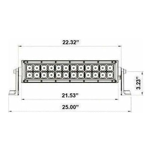 Dual Row Blackout Curved LED Lightbar 22"