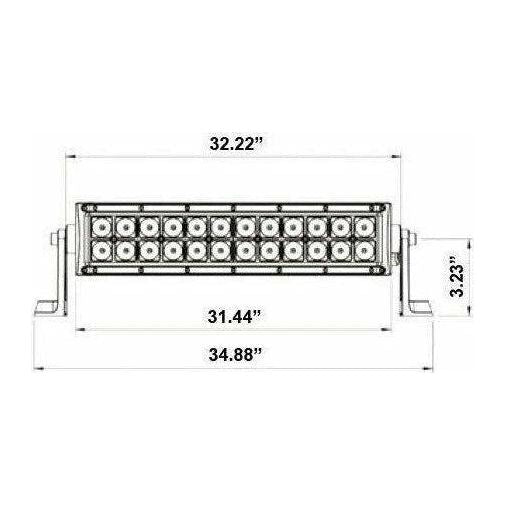 Dual Row Blackout Series Curved LED Lightbar 30"