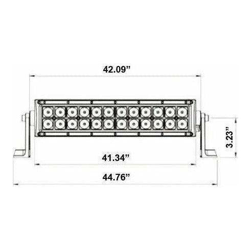 Dual Row Blackout Series Curved LED Lightbar 42"
