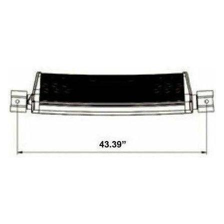 Dual Row Blackout Series Curved LED Lightbar 42"
