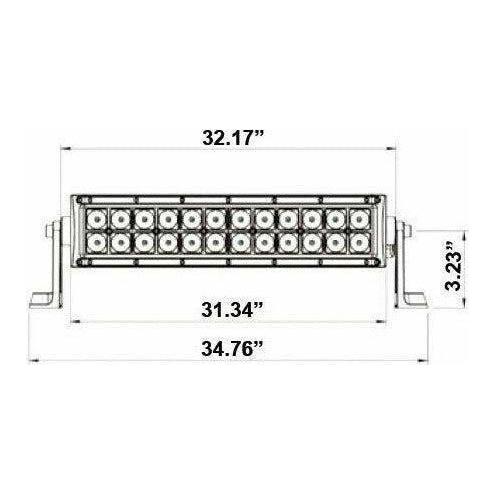 Dual Row Blackout Series LED Lightbar 30"