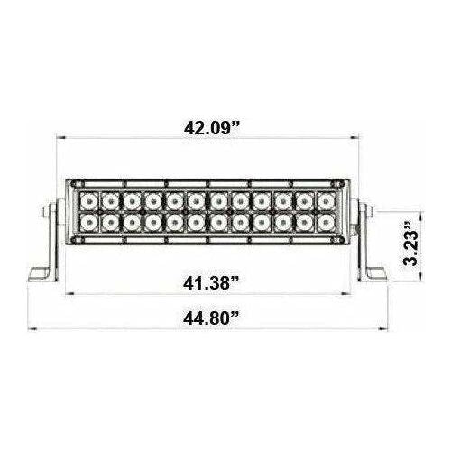 Dual Row Blackout Series LED Lightbar 42"