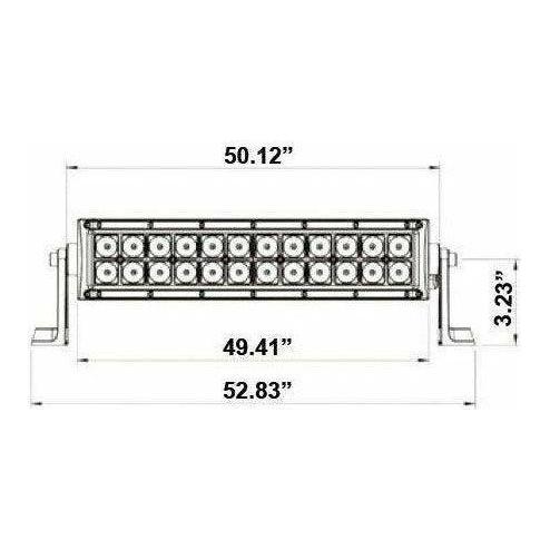 Dual Row Blackout Series LED Lightbar 50"
