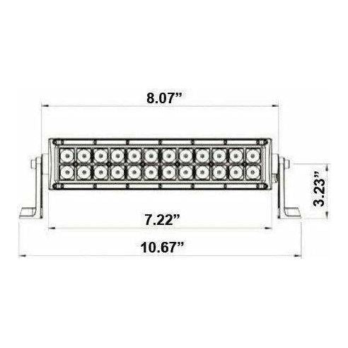 Dual Row Blackout Series LED Lightbar 8"