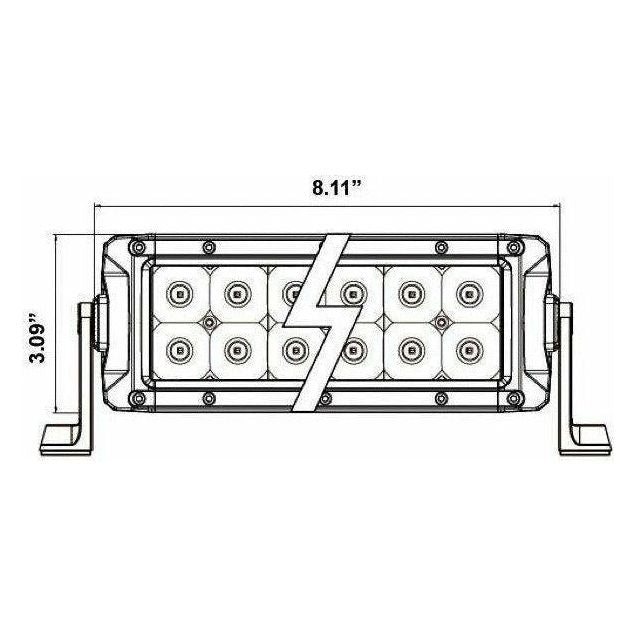 Dual Row DRL Series LED Lightbar 8"