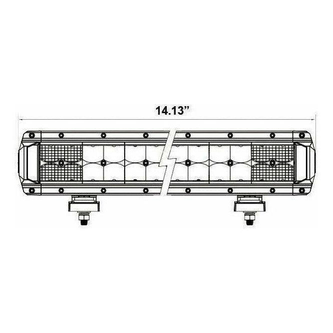 Dual Row High Output LED Lightbar 14"