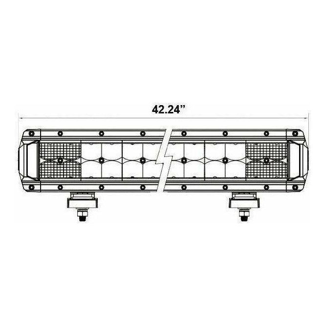 Dual Row High Output LED Lightbar 42"