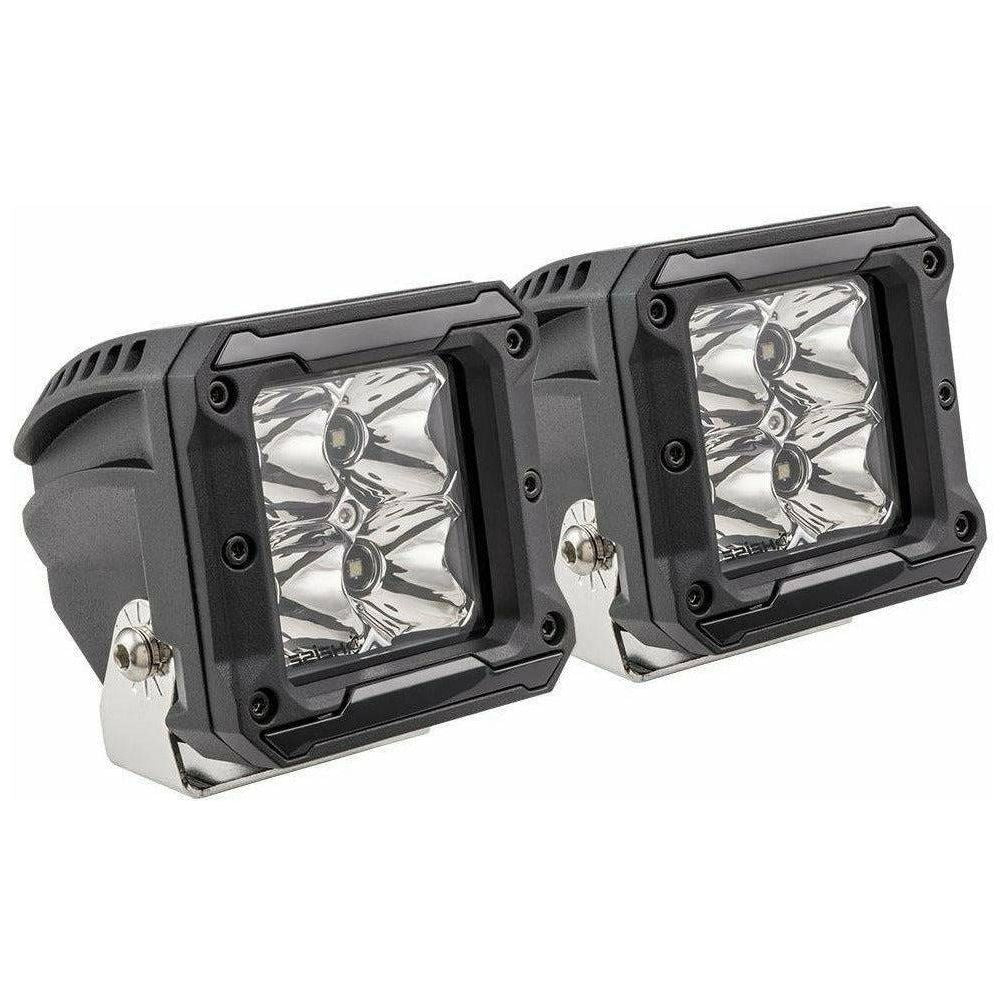 High Output Cube Spot Light 3" with Harness (Pair)