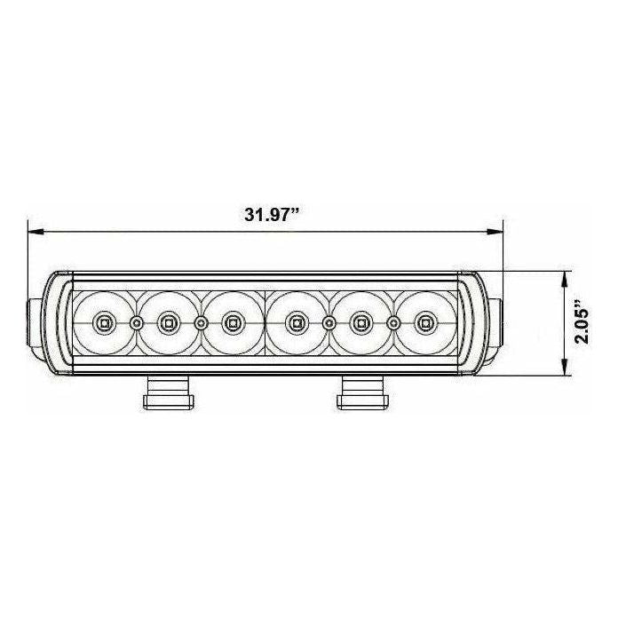 Single Row Slimline LED Lightbar 32"