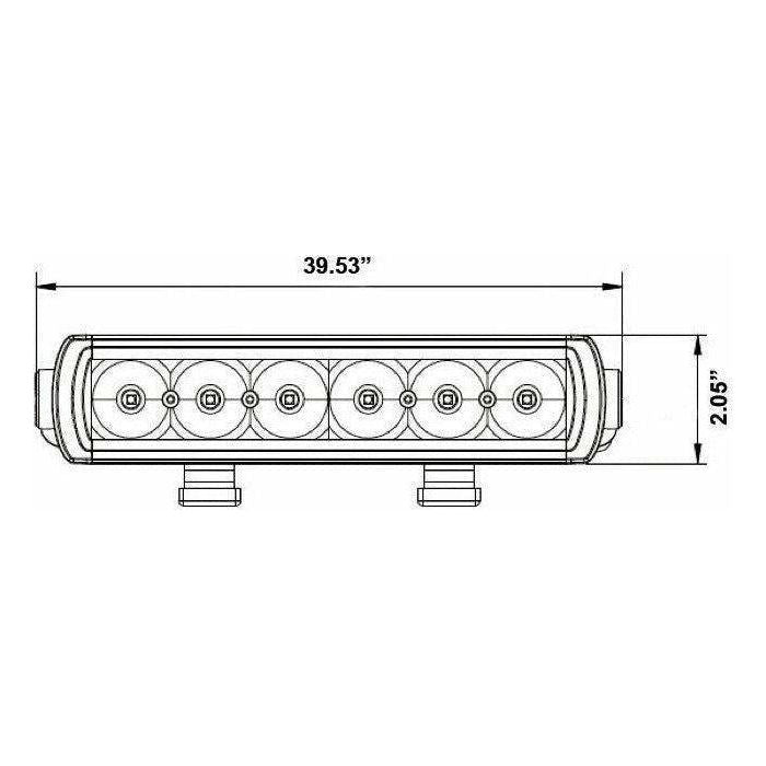 Single Row Slimline LED Lightbar 39.5"