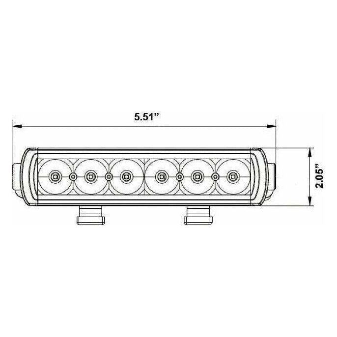 Single Row Slimline LED Lightbar 5.5"