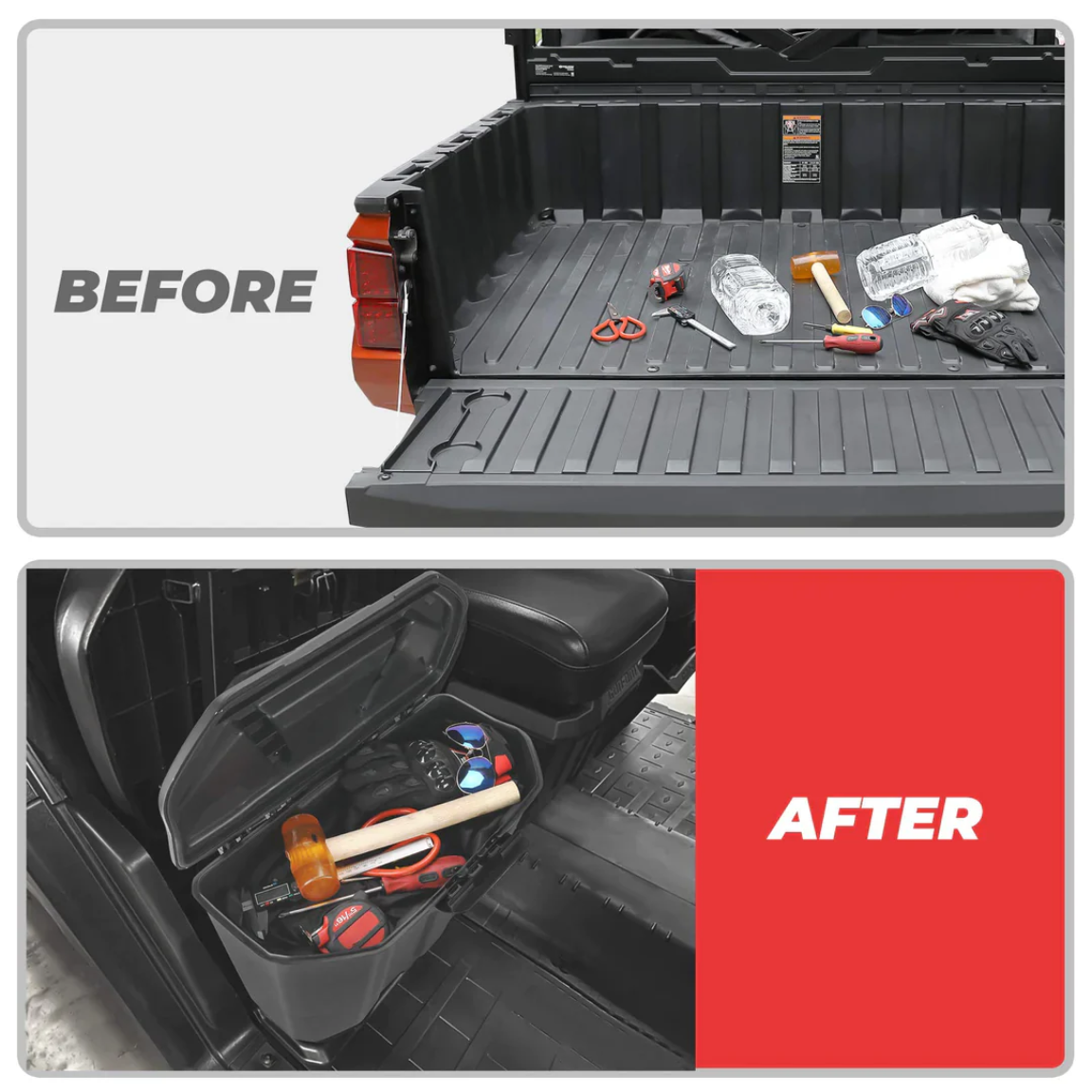 Kemimoto Can Am Defender Removable Storage Box & Center Underseat Storage Box
