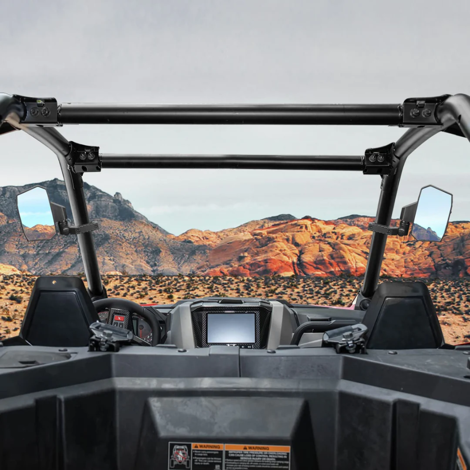 Kemimoto Polaris 1.6"-2" Roll Bar Cage UTV Side Mirrors - 1 Pair