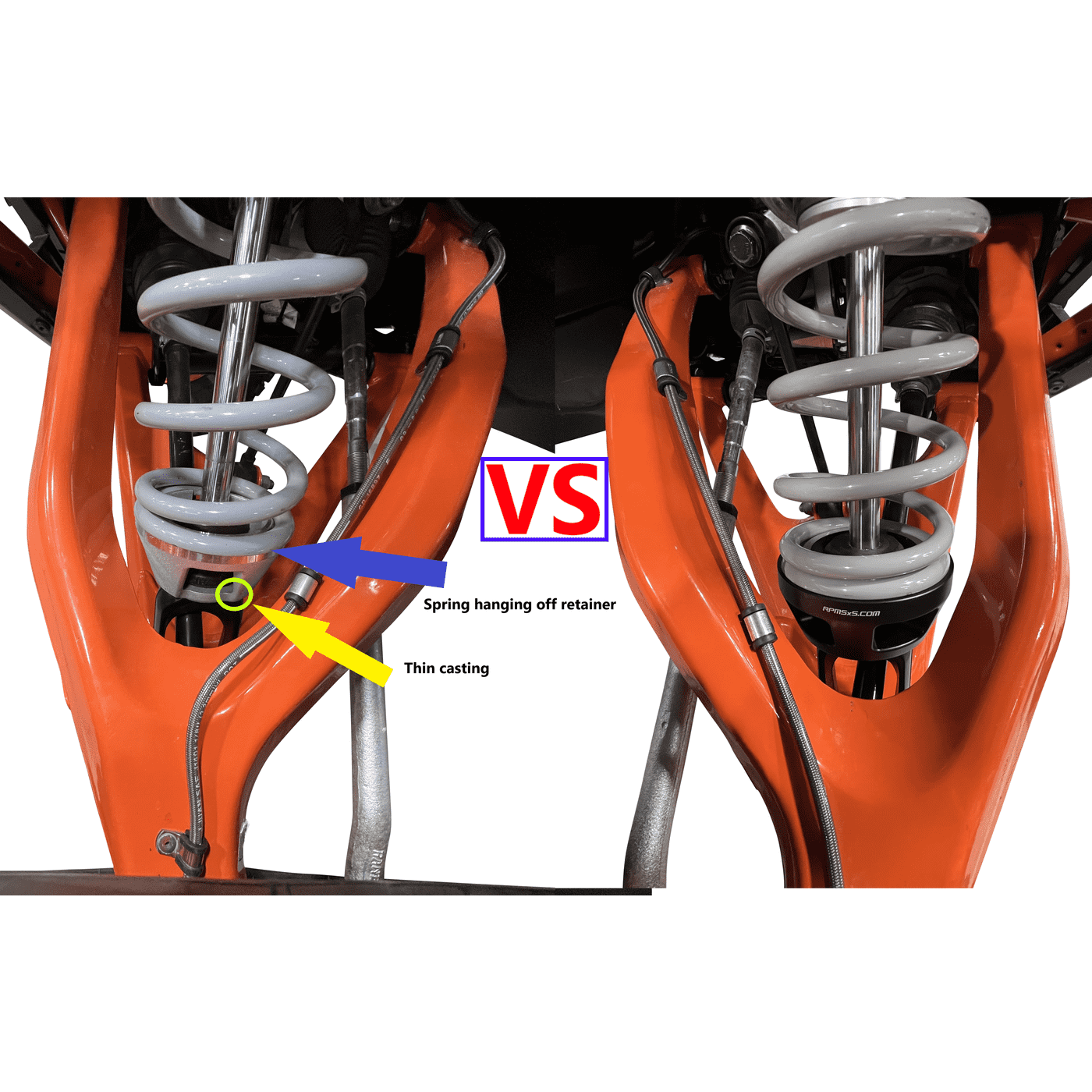 Polaris RZR Pro R & Turbo R Front Lower Spring Retainer Cups