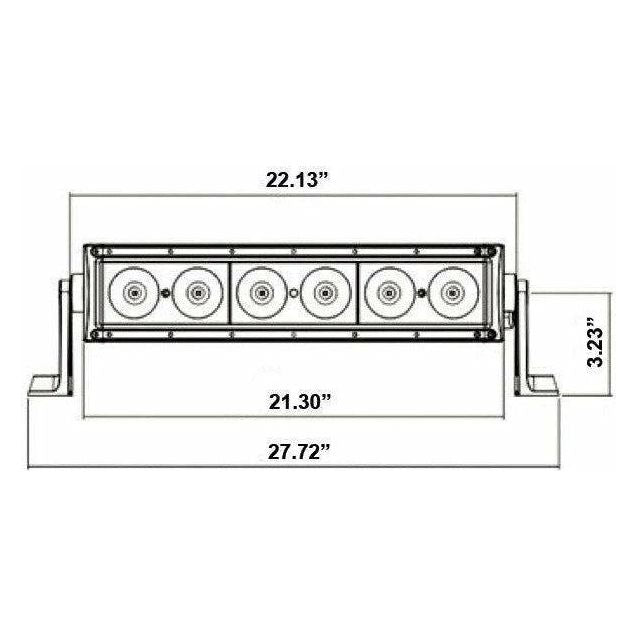 Single Row Straight LED Lightbar 22"