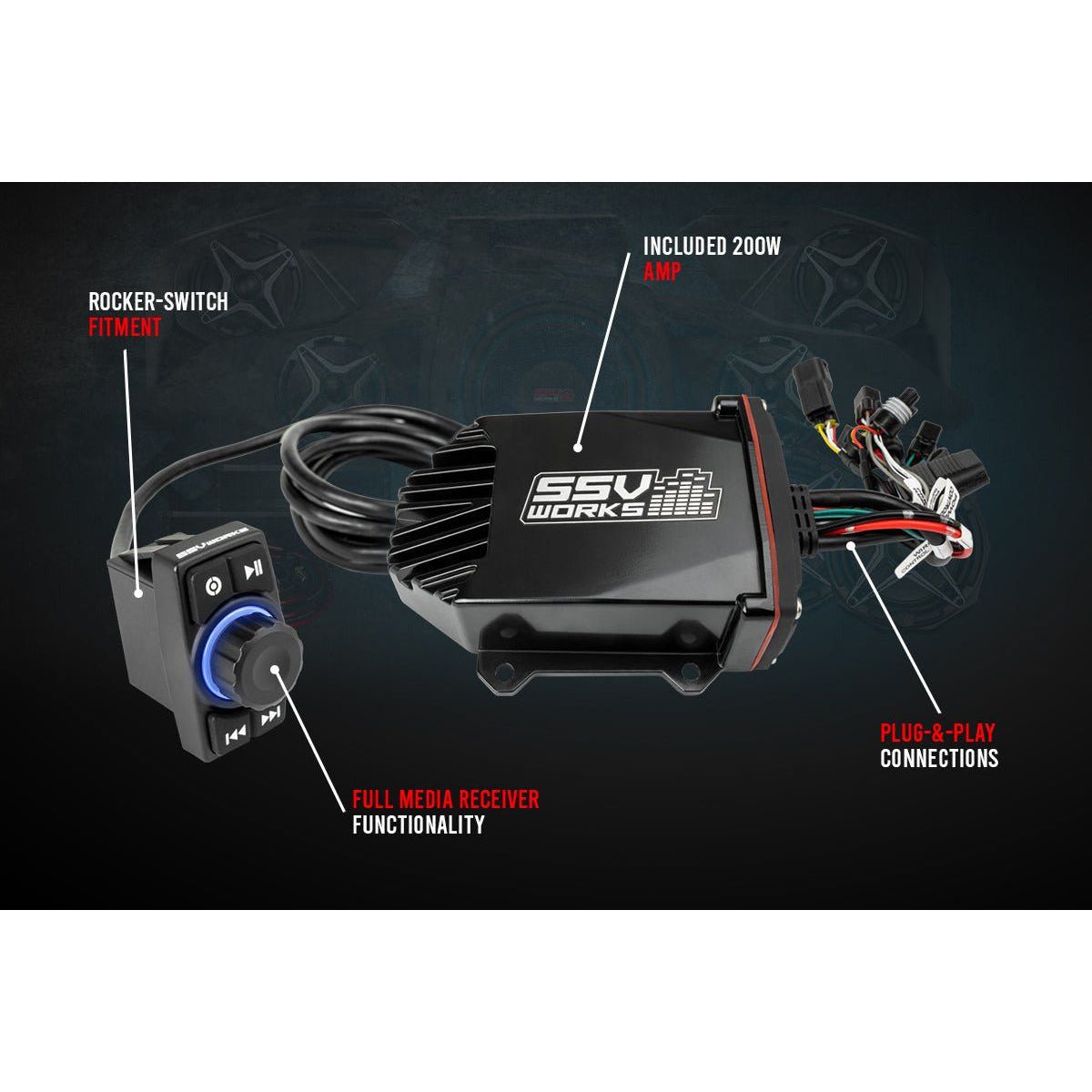 Kawasaki KRX 2 Speaker Audio Kit